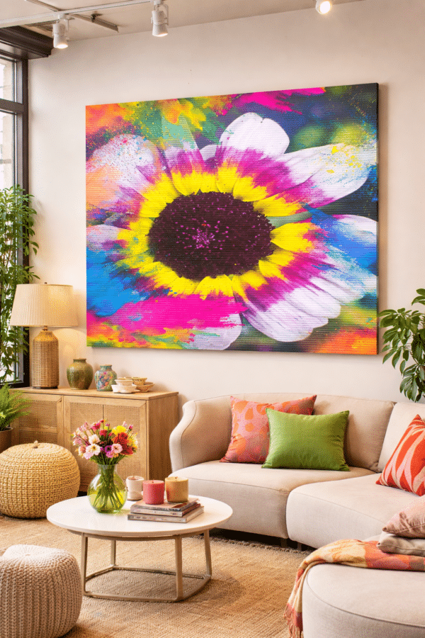 Vibrante-zonnebloem-in-stijlvol-interieur Summer of 2025