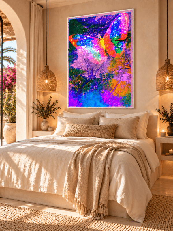 CANVAS BOHEMIAN BUTTERFLY BEDROOM Bohemian Butterfly