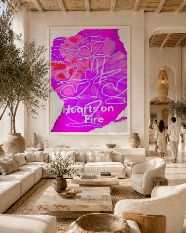 CANVAS HEARTS ON FIRE LOBBY Hearts on Fire