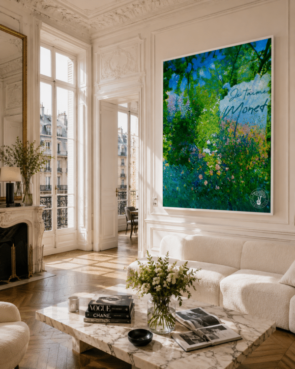 CANVAS JE TAIME MONET PARIJS Je Taime Monet