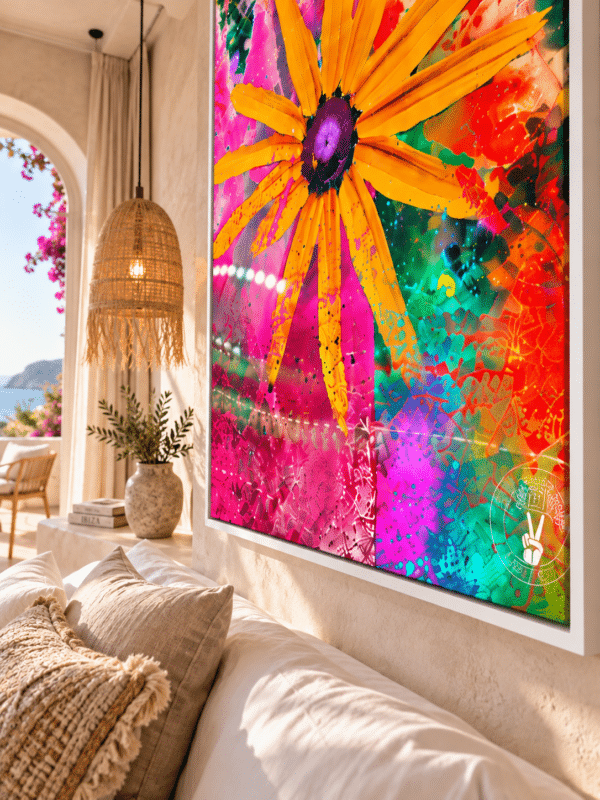 CANVAS POWER OF A FLOWER CLOSE UP IBIZA Power of a Flower