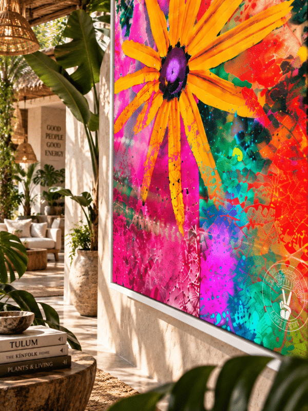 CANVAS POWER OF A FLOWER CLOSE UP TULUM Power of a Flower
