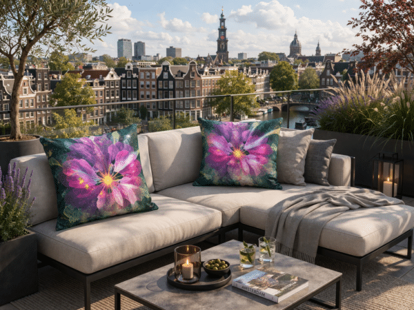 Dakterras-met-uitzicht-op-Amsterdam Purple Bliss