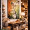 Herfstwanddecoratie-in-gezellige-etalage Indian Summer