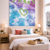 Modern-hotel-room-with-vibrant-art Trees love Peace