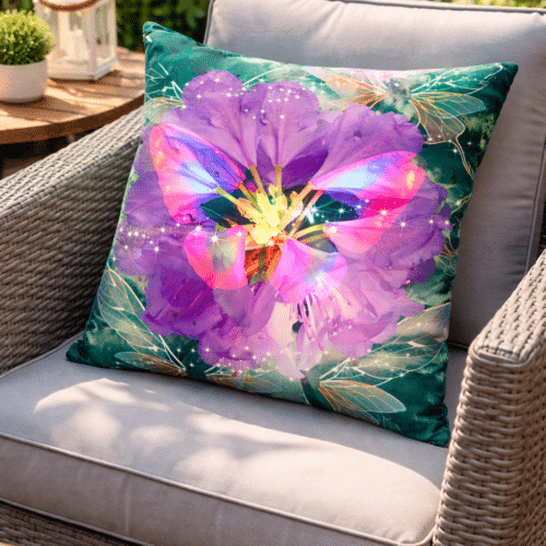 Sierkussen-met-fantasiethema-in-tuin-1 Purple Bliss