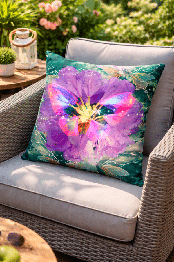 Sierkussen-met-fantasiethema-in-tuin Purple Bliss