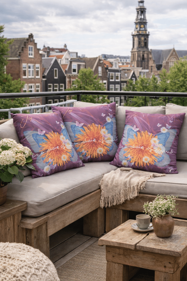Stadsbalkon-met-uitzicht-op-Amsterdam Joy is a state of Mind