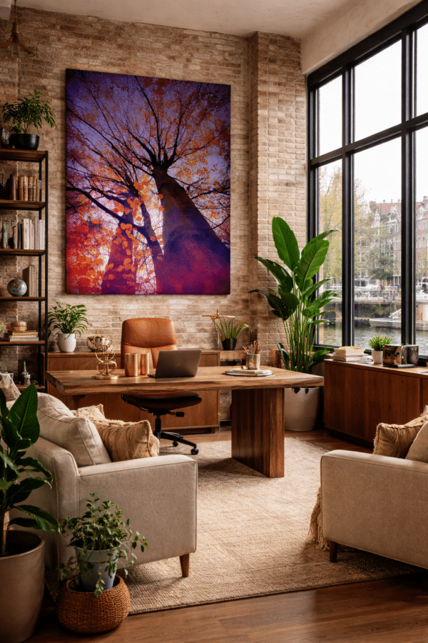 Stijlvol-kantoor-met-herfstkunstwerk Moondance