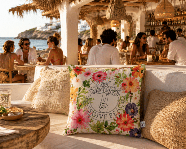 TUINKUSSEN TREESGIVEPEACE IBIZA Treesgivepeace