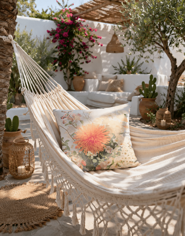 Zonnige-boho-tuin-met-hangmat JOY